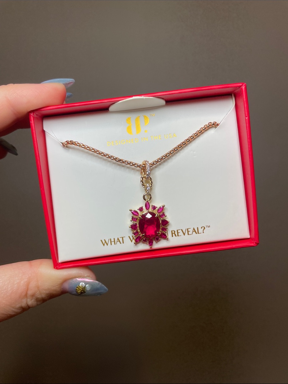 Bomb Party July 2026 Birthday "Loved By All" Ruby on Rose Gold $148 MSRP